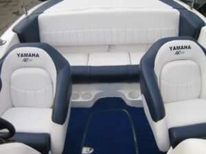 Yamaha two tone boat upholstery seats and carpet